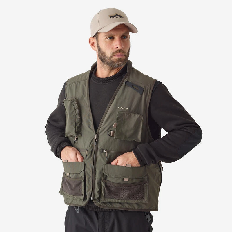 GILET De Pêche 500 Kaki – Image 4