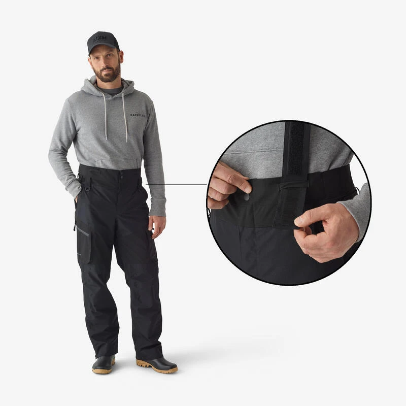 Pantalon De Pêche Imperméable Homme - FT 500 WPF Noir – Image 3
