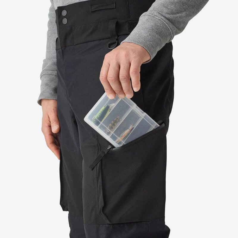 Pantalon De Pêche Imperméable Homme - FT 500 WPF Noir – Image 5