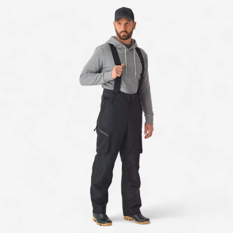 Pantalon De Pêche Imperméable Homme - FT 500 WPF Noir